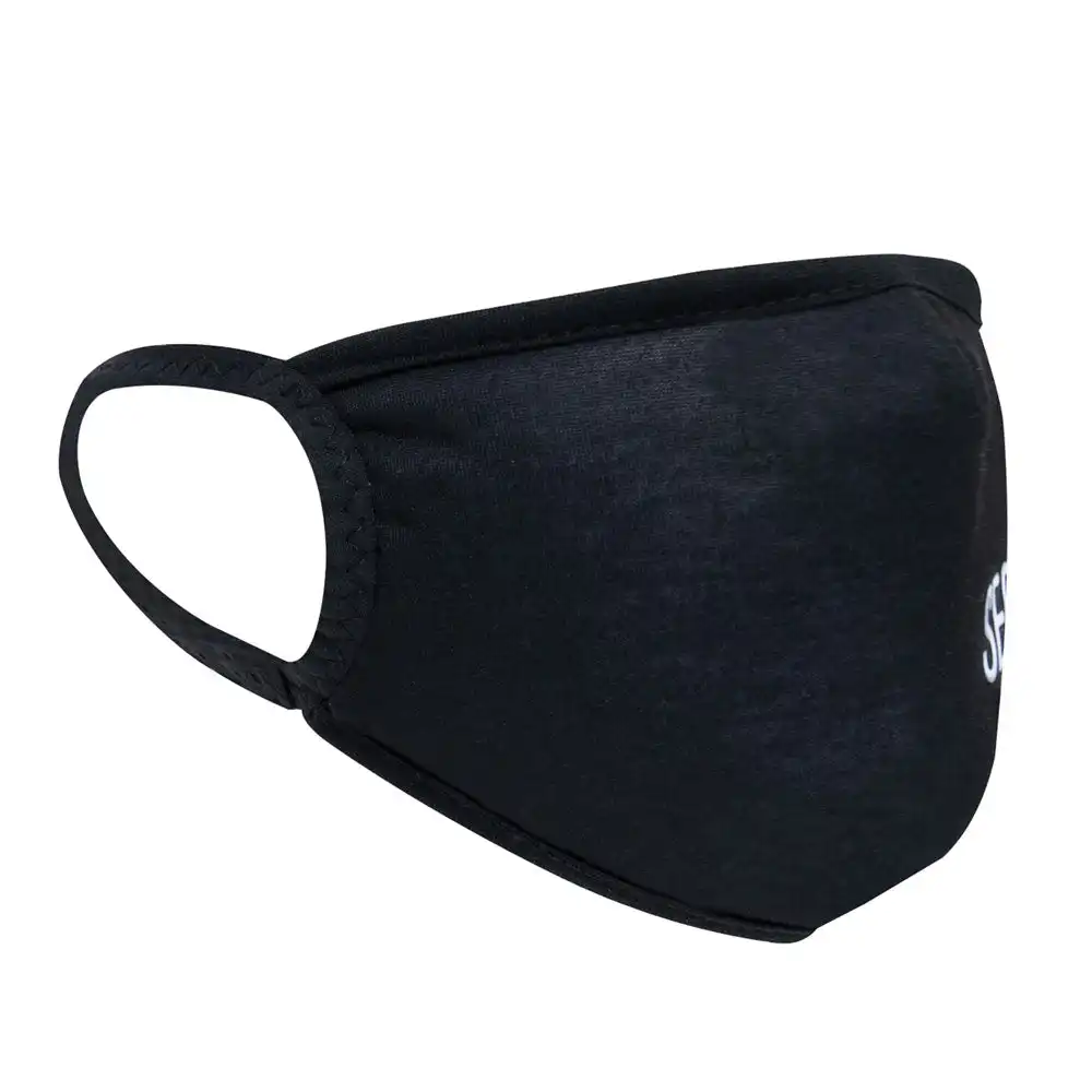 Alternative view of Security 3-Layer Black Polyester Ear Loop Facemask