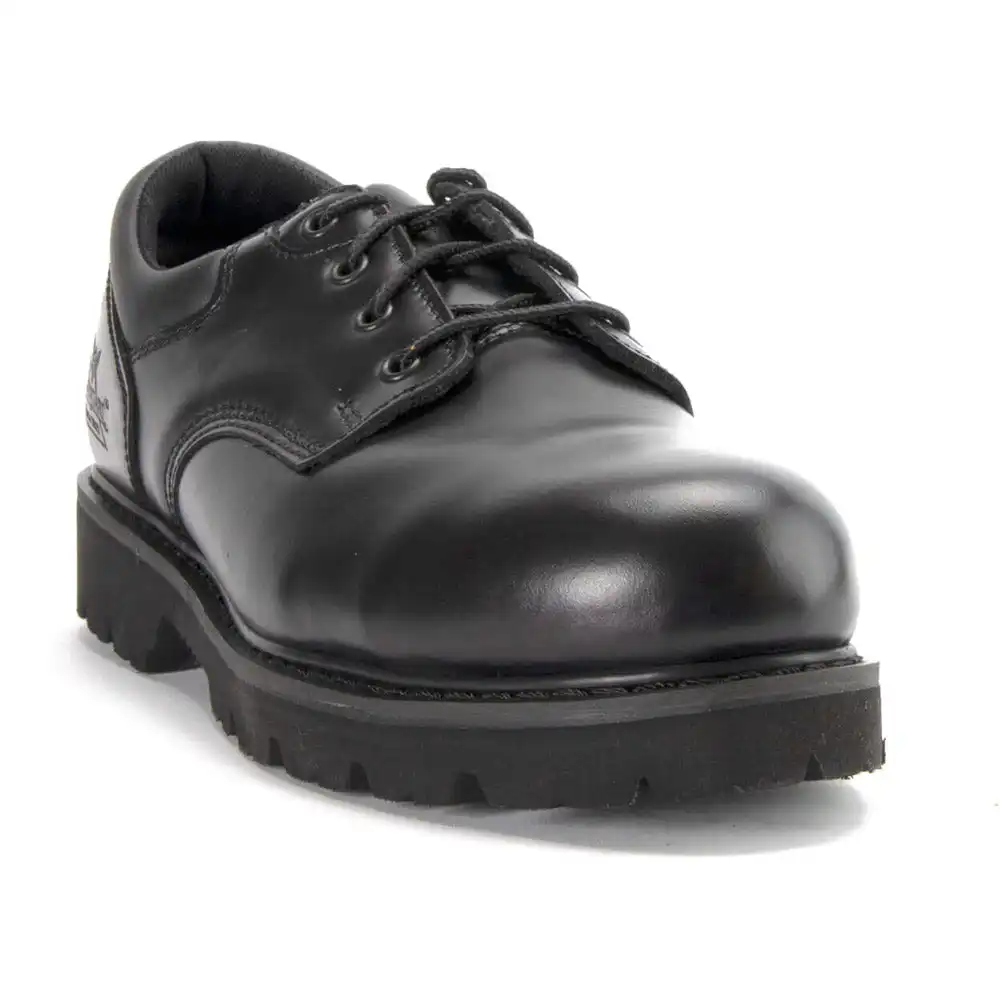 Alternative view of Thorogood Classic Leather Academy Safety Toe Black Oxford Shoes - 804-6449