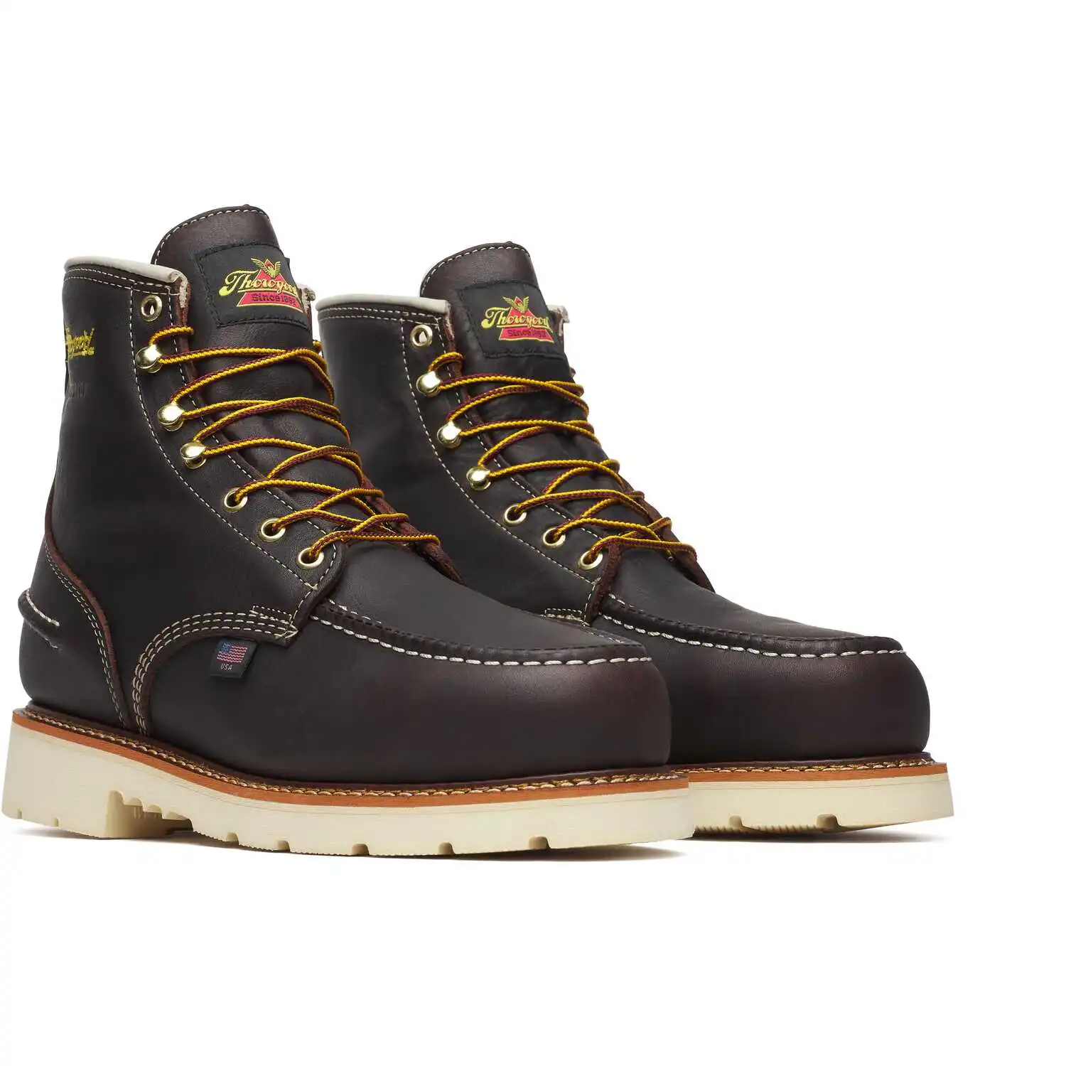 Thorogood 1957 Series 6-inch Briar Pitstop Waterproof Steel Toe Moc Toe 90-Degree Sole American Made Men's Work Boot - 804-4940