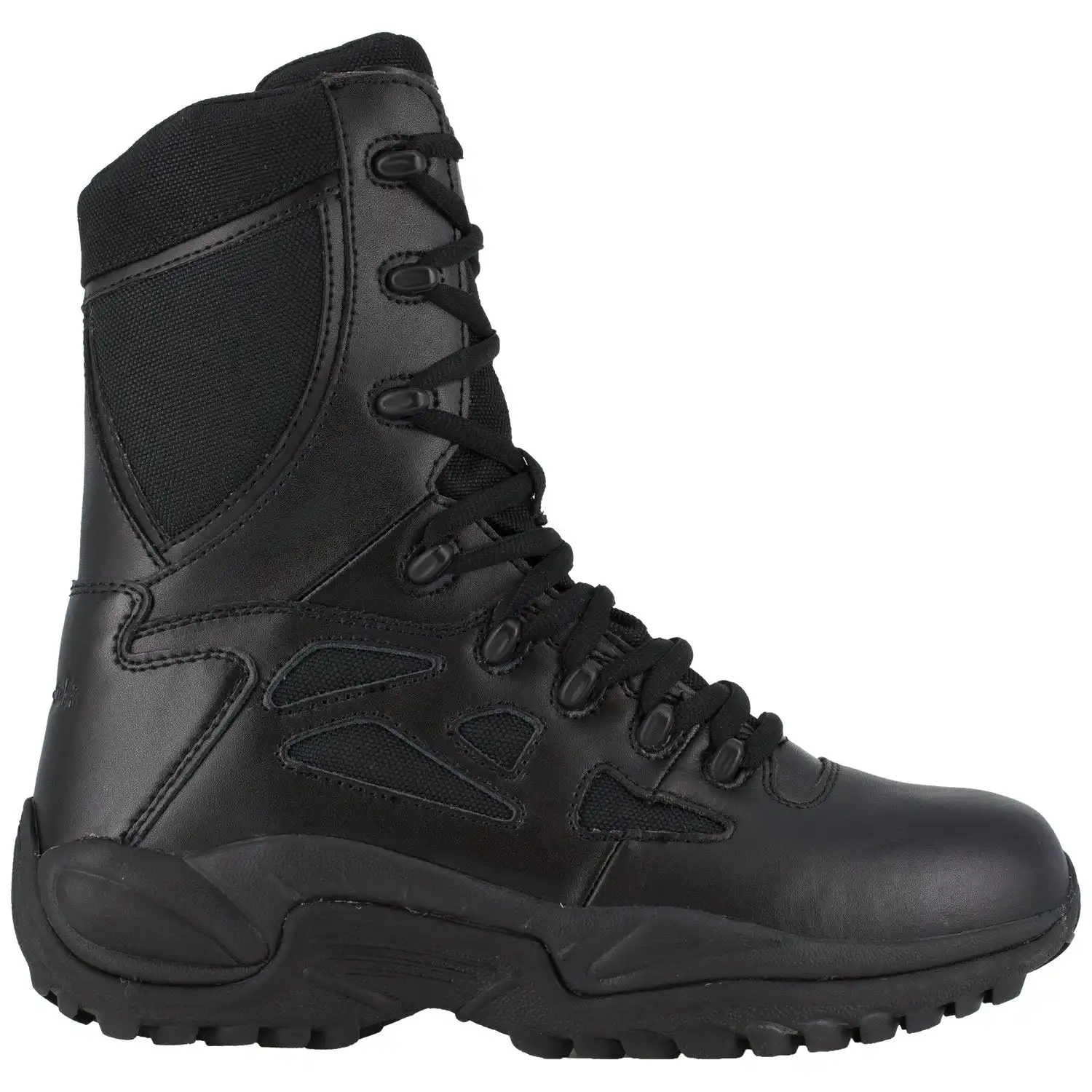 Alternative view of Reebok Womens Rapid Response 8 inch Black Side Zip Tactical Boots - RB888