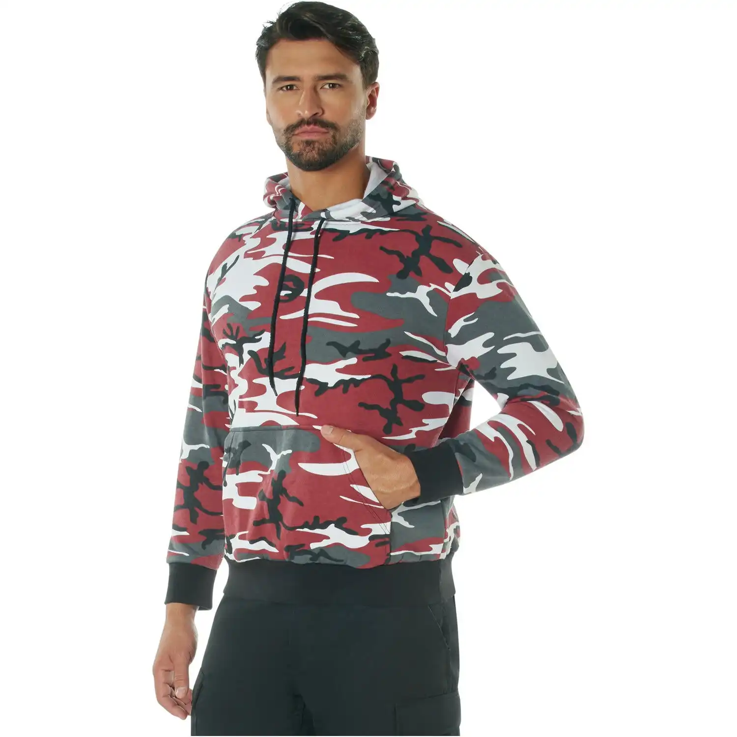 Alternative view of Red Camo Pullover Hoodie