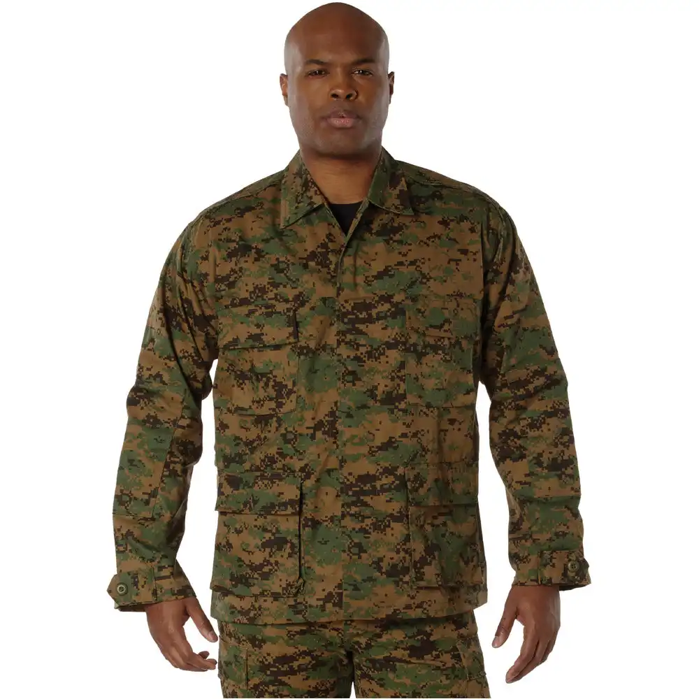 Alternative view of Basic Military Digital Camouflage BDU Shirt