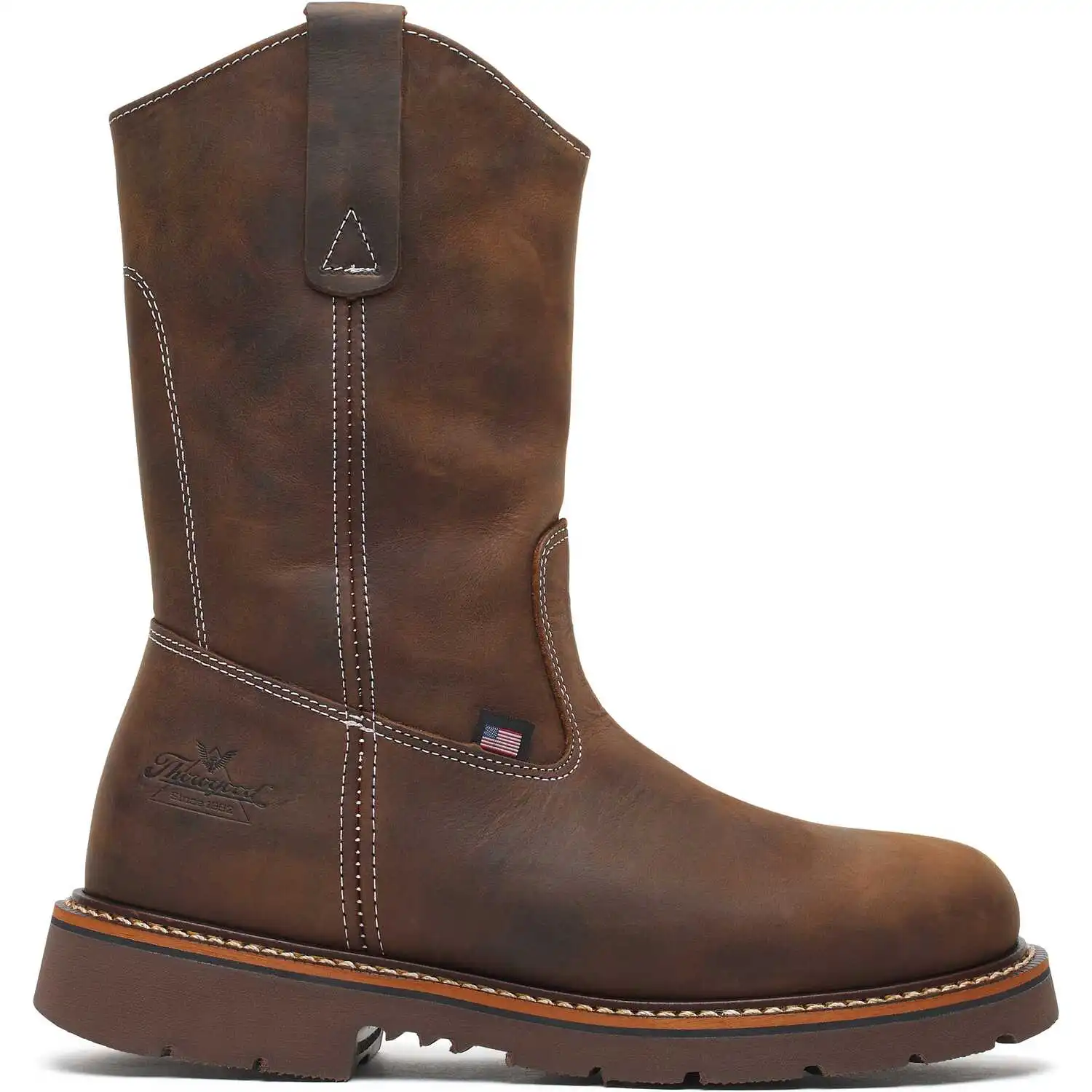 Alternative view of Thorogood American Heritage Wellinton 11-inch Crazy Horse Soft Toe 90-Degree Sole Pull-On American Made Men's Work Boot - 814-4362