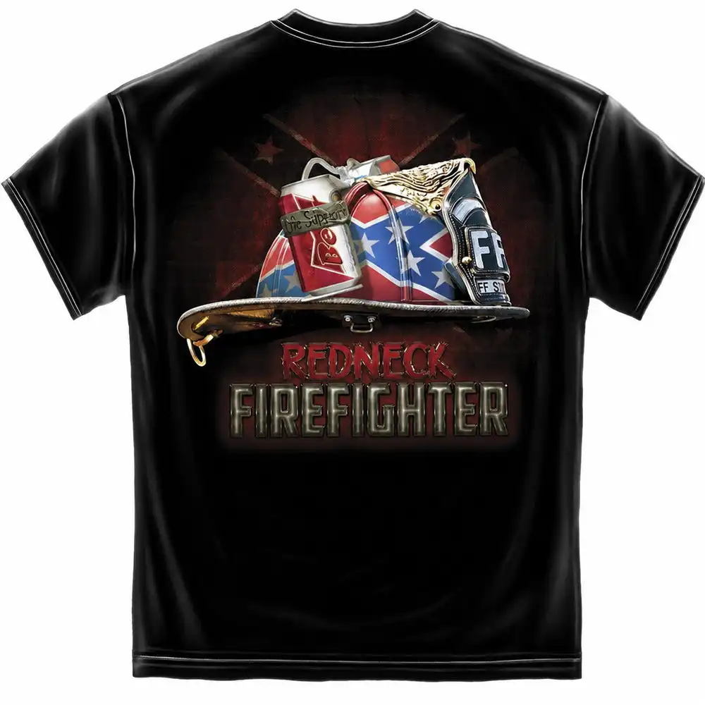 Redneck Firefighter T-Shirt - Black