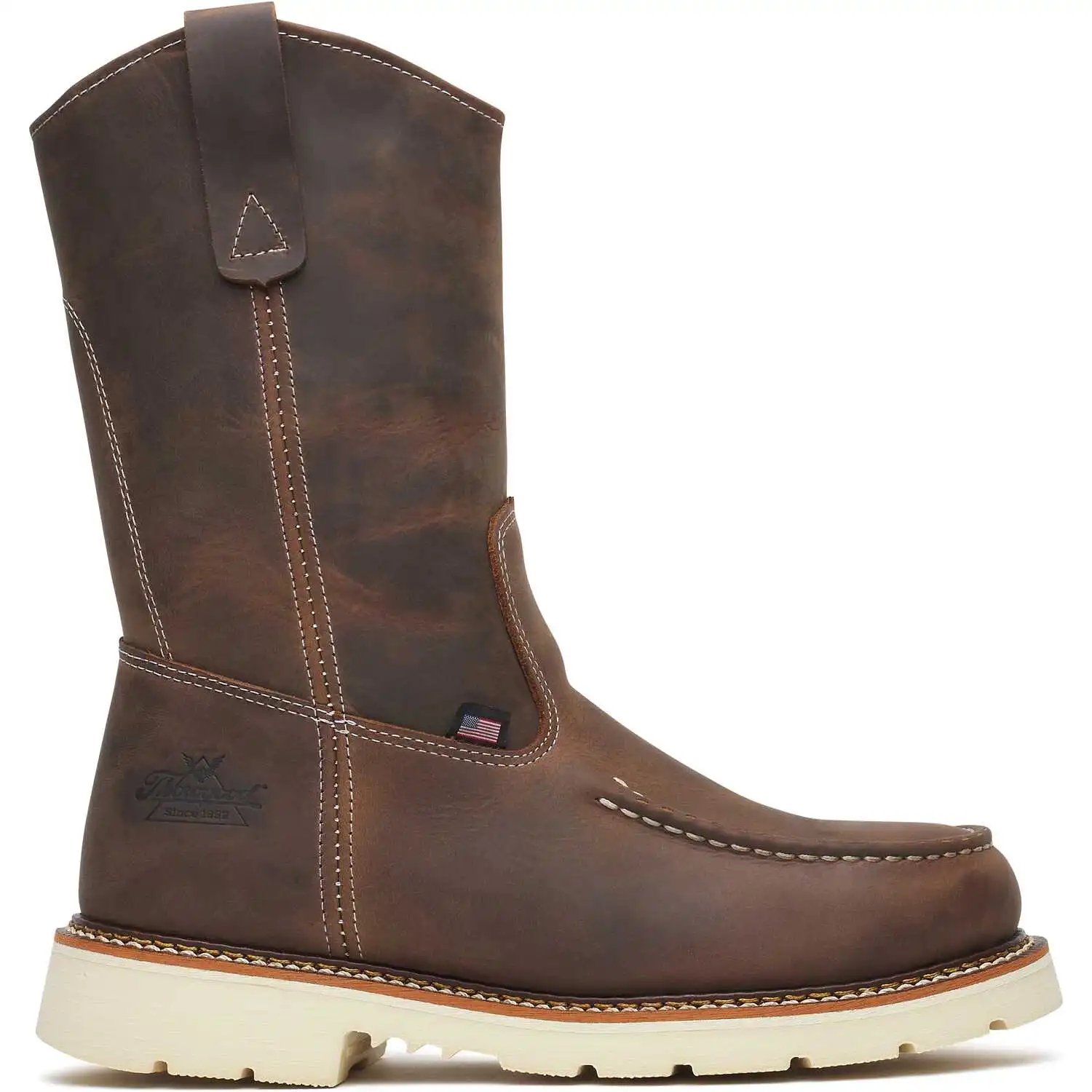 Alternative view of Thorogood American Heritage Wellington 11-inch Crazy Horse Soft Moc Toe 90-Degree Sole Pull-On American Made Men's Work Boot - 814-3311