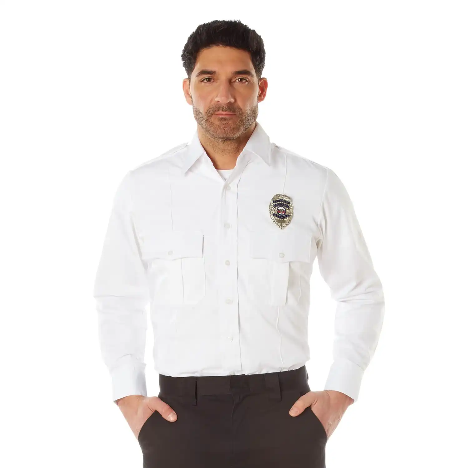 Genuine Police Issue White Long Sleeve Uniform Shirt