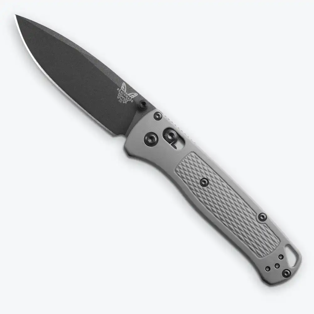 Alternative view of Benchmade 535BK-08 Bugout AXIS Folding Knife 3.24 inch S30V Gray Cerakote Plain Blade with Storm Gray Grivory Handle