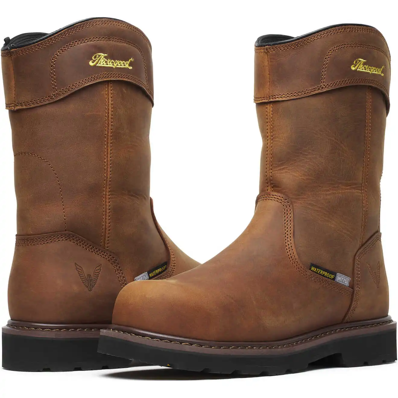 Alternative view of Thorogood Jobsite Series Wellington 11-inch Crazy Horse Waterproof Composite Toe Round Toe Pull-On Men's Work Boot - 804-4350