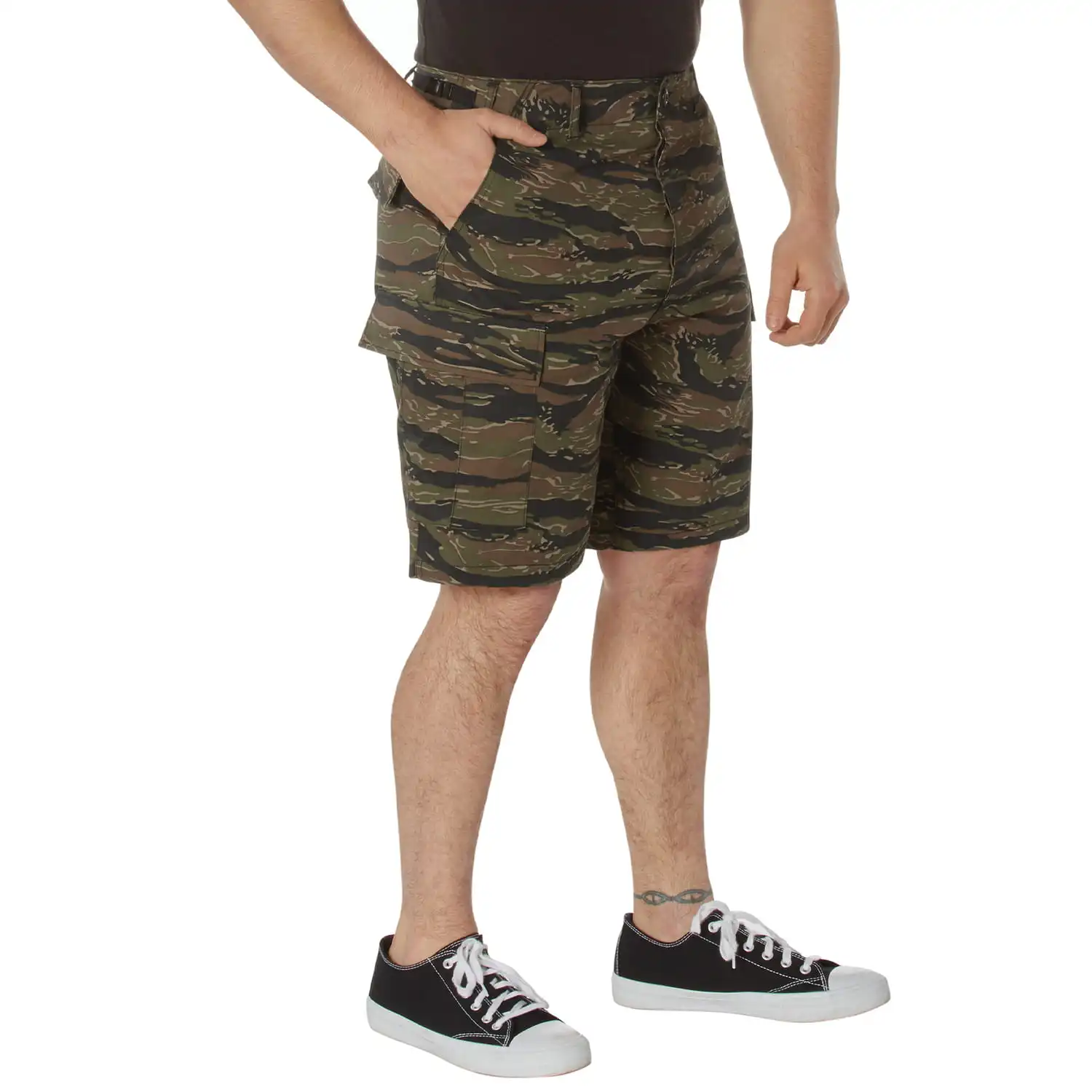 Alternative view of Tiger Stripe Camo Military BDU Cargo Shorts