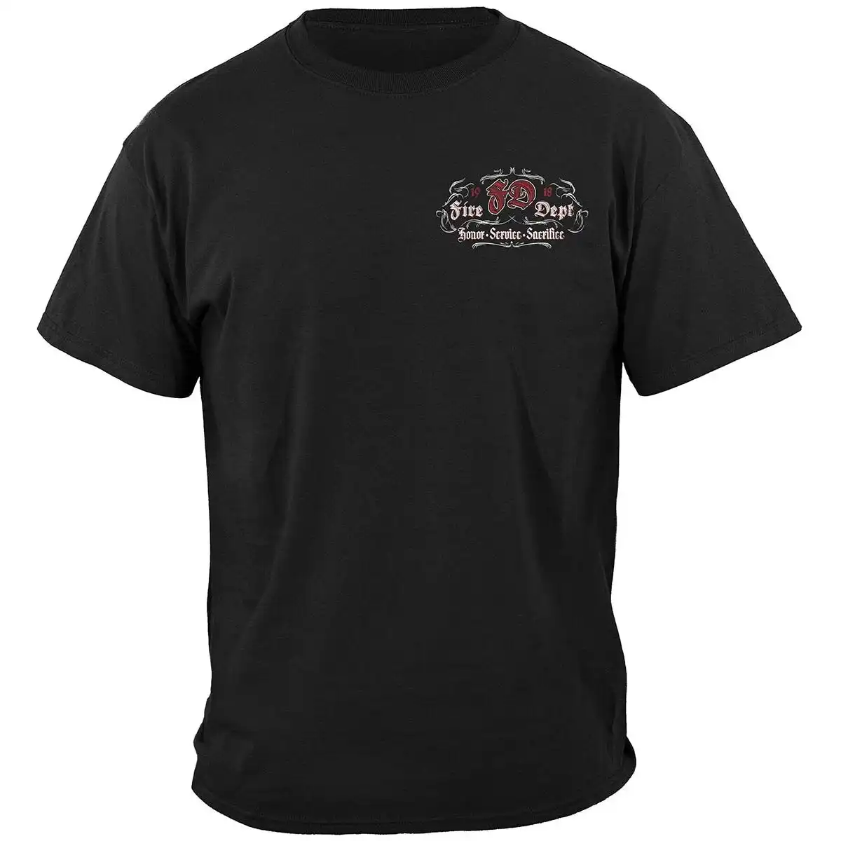Alternative view of Southern Scroll Fire Department T-Shirt - Black