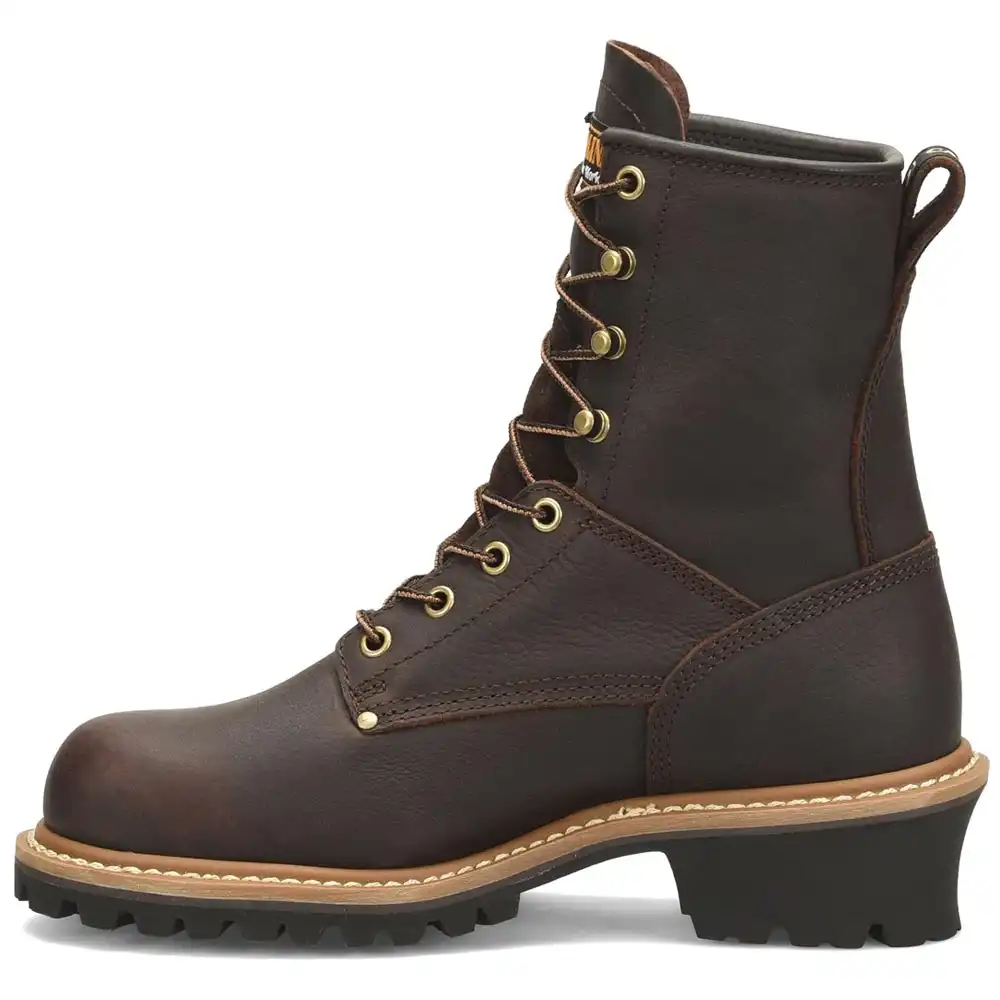 Alternative view of Carolina CA1421 Womens 8-inch Steel Toe Logger Boot - Dark Brown Soggy