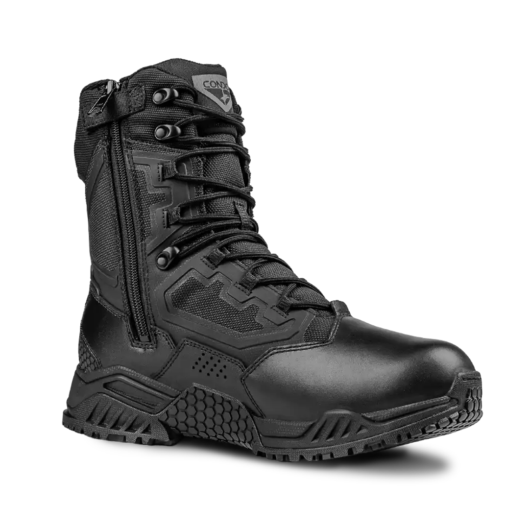 Condor Brigade 8-inch Black Side Zip Tactical Boots
