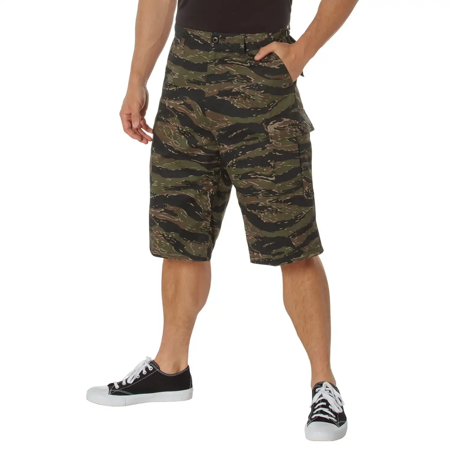 Extra Long Tiger Stripe Camo BDU Shorts