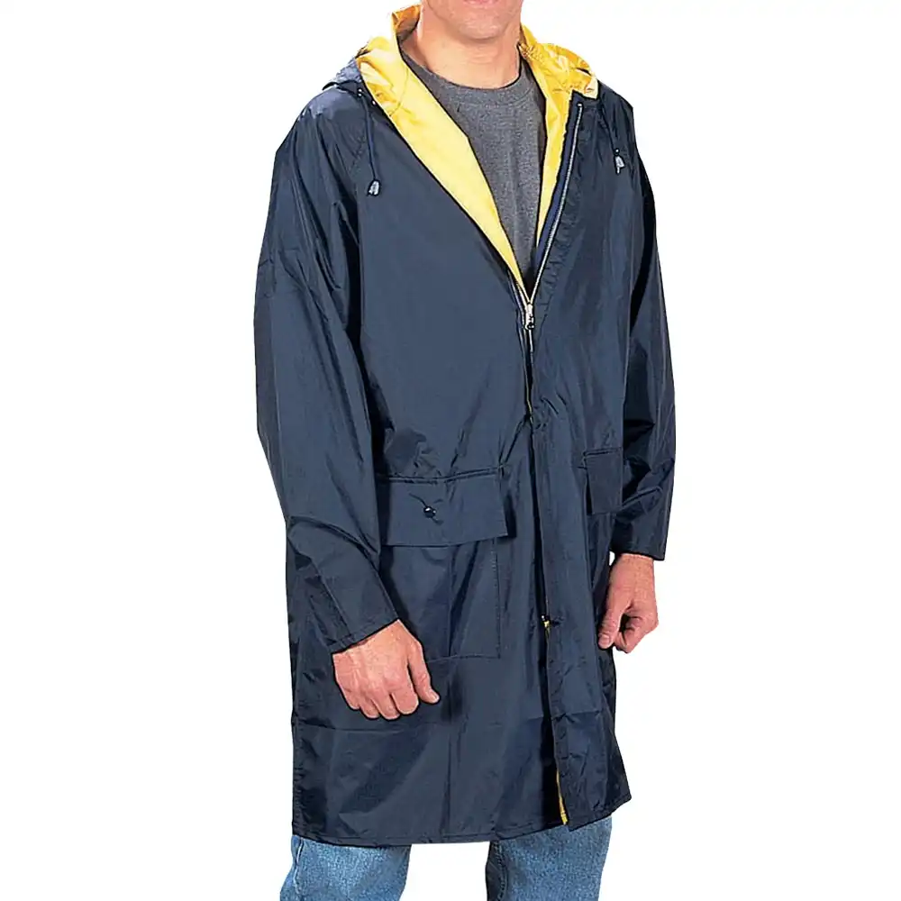 Alternative view of Reversible 3/4 Length Waterproof Rain Parka