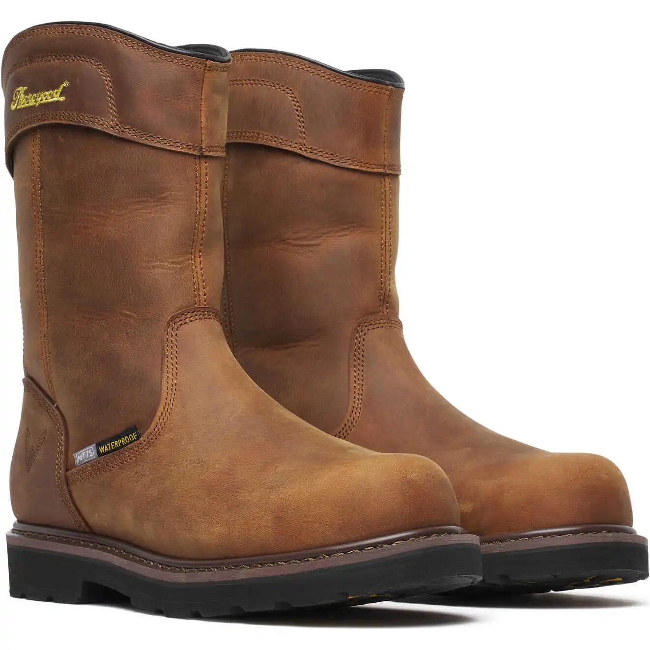 Thorogood Jobsite Series Wellington 11-inch Crazy Horse Waterproof Composite Toe Round Toe Pull-On Men's Work Boot - 804-4350