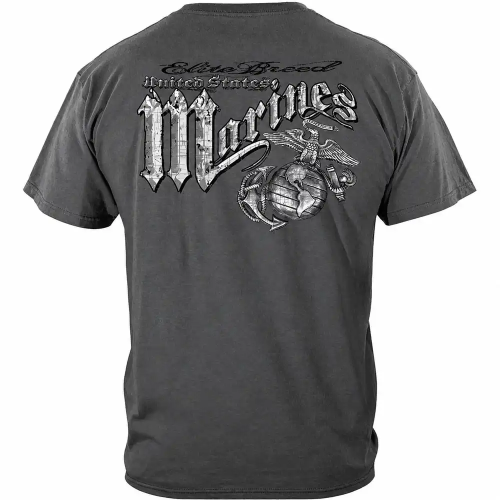 Elite Breed Gray Eagle Marines T-Shirt - Gray