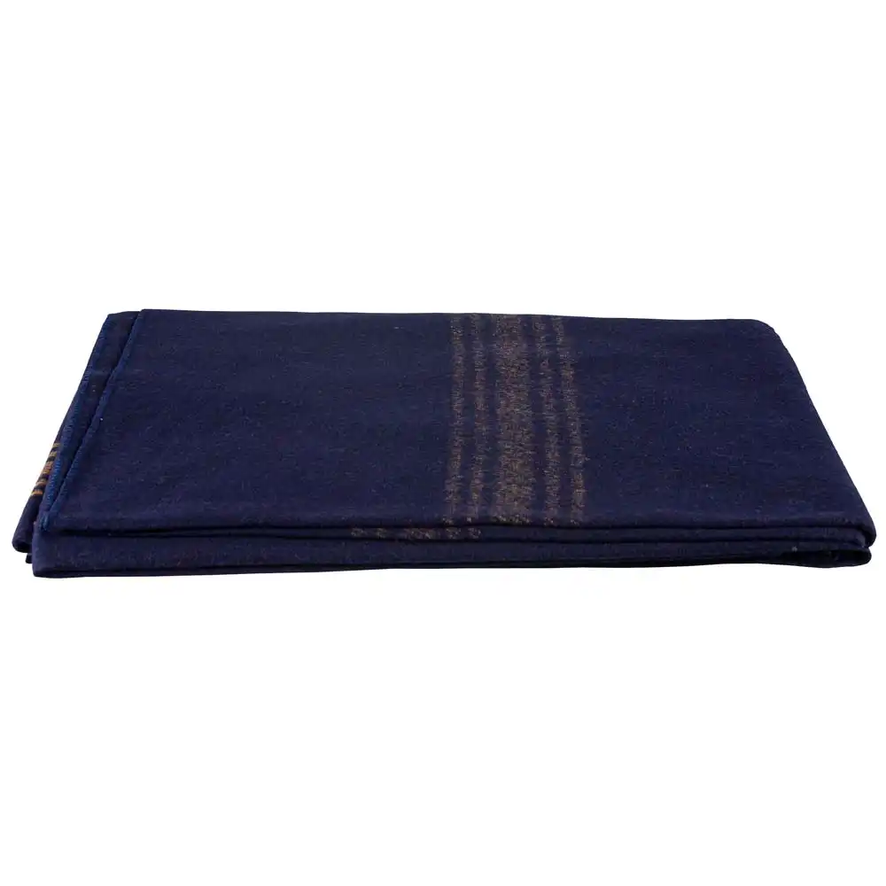 Alternative view of Classic Striped Wool Military Style Blanket