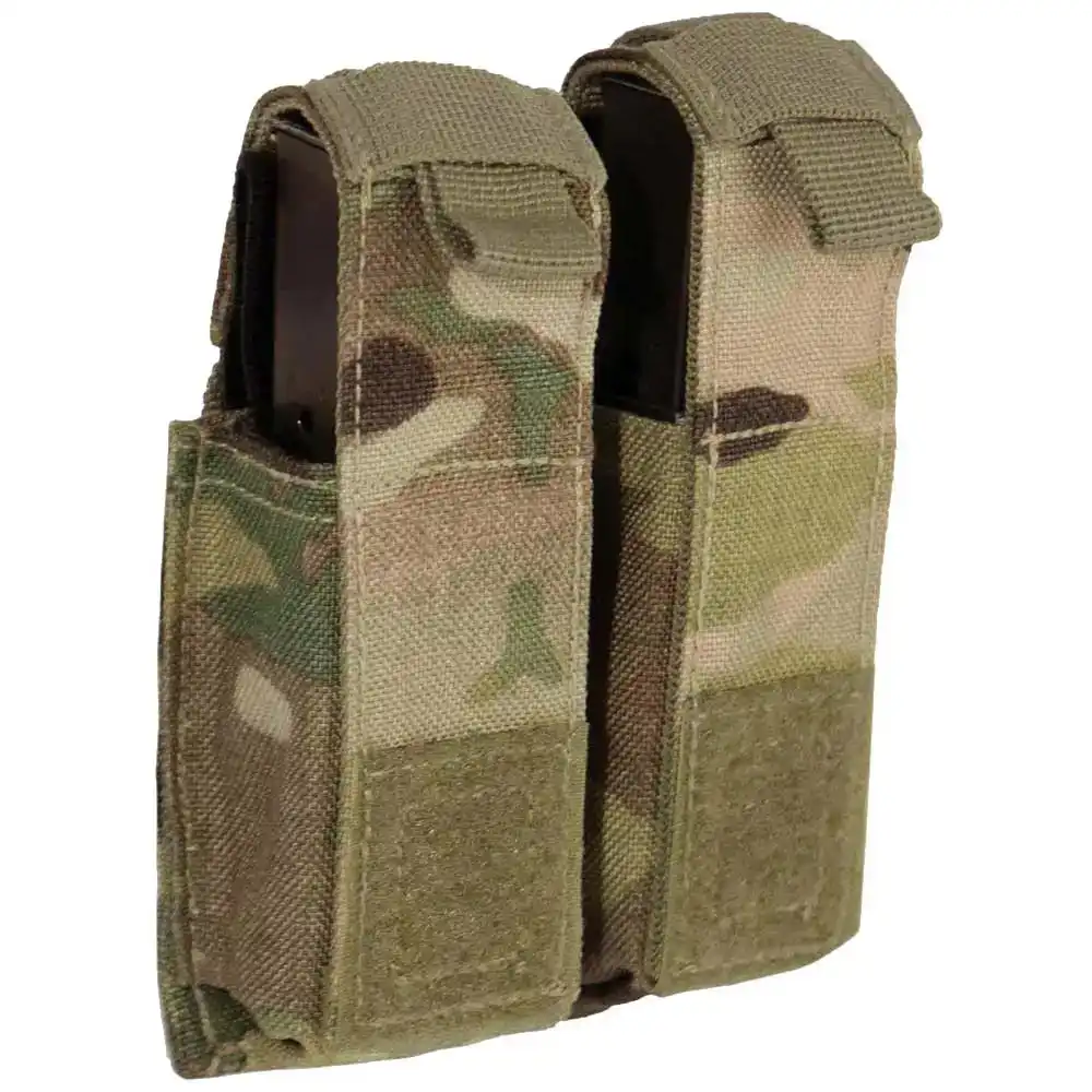 Multicam Double Pistol Mag Pouch with Insert