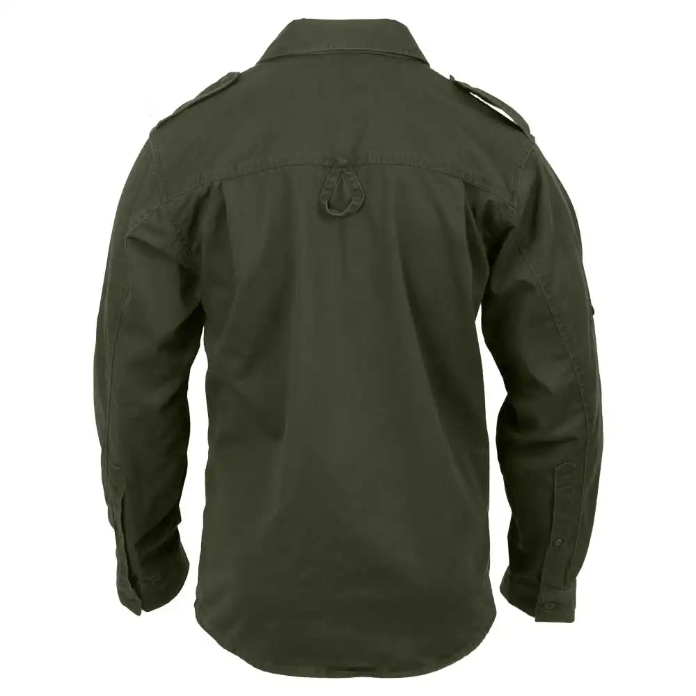 Alternative view of Rothco Vintage Olive Drab Long Sleeve Army Style Shirt