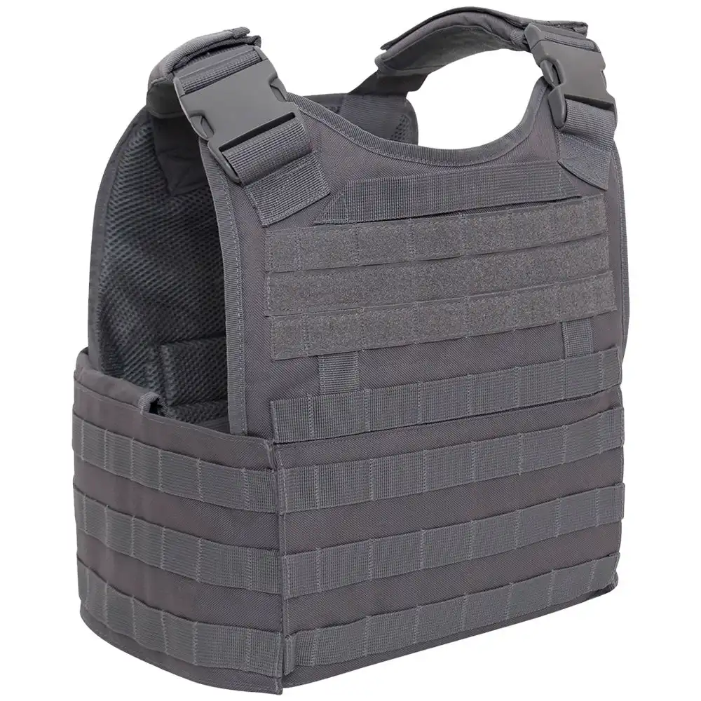 Alternative view of Basic Issue Grey MOLLE Plate Carrier Tactical Vest