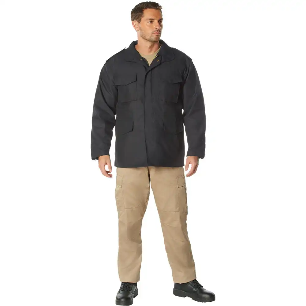 Alternative view of Black M-65 Field Jacket with Liner