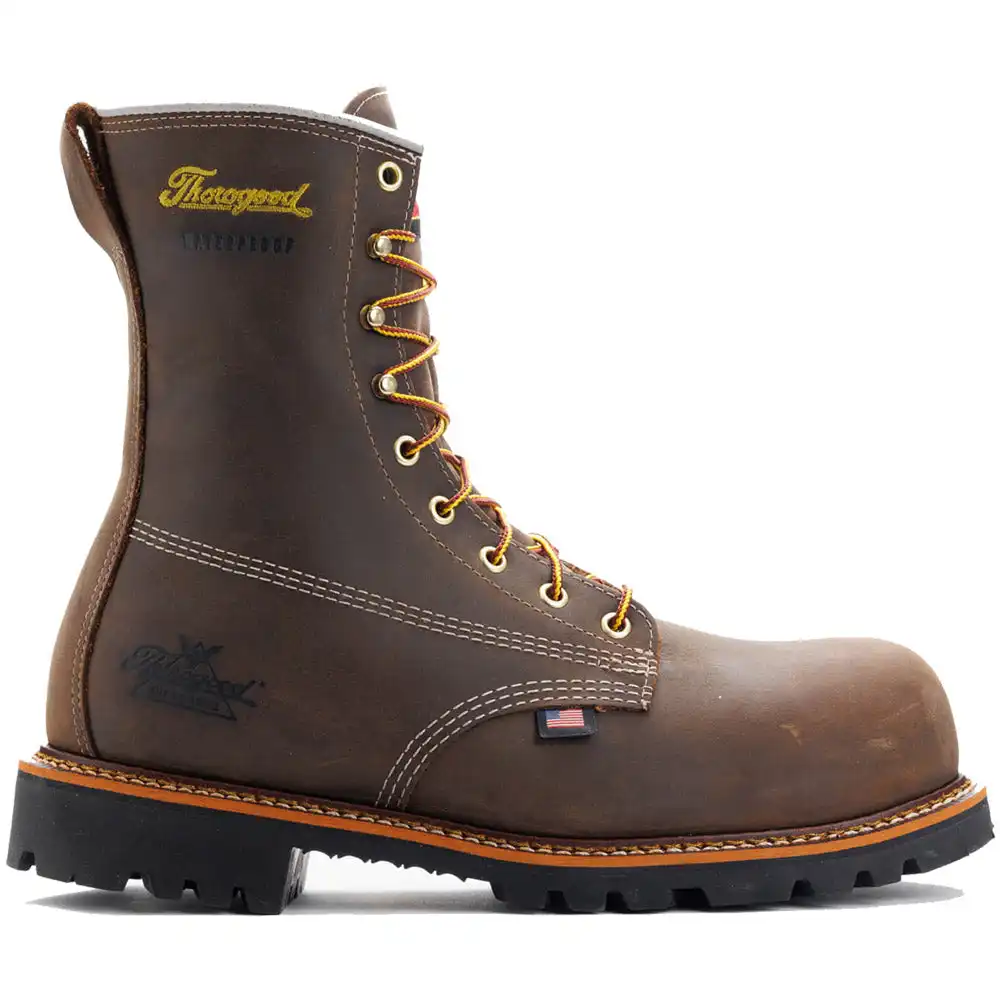 Alternative view of Thorogood American Legacy 8-inch Crazy Horse Waterproof Nano Safety Toe Vibram Sole U.S. Made Men's Work Boot - 804-4248