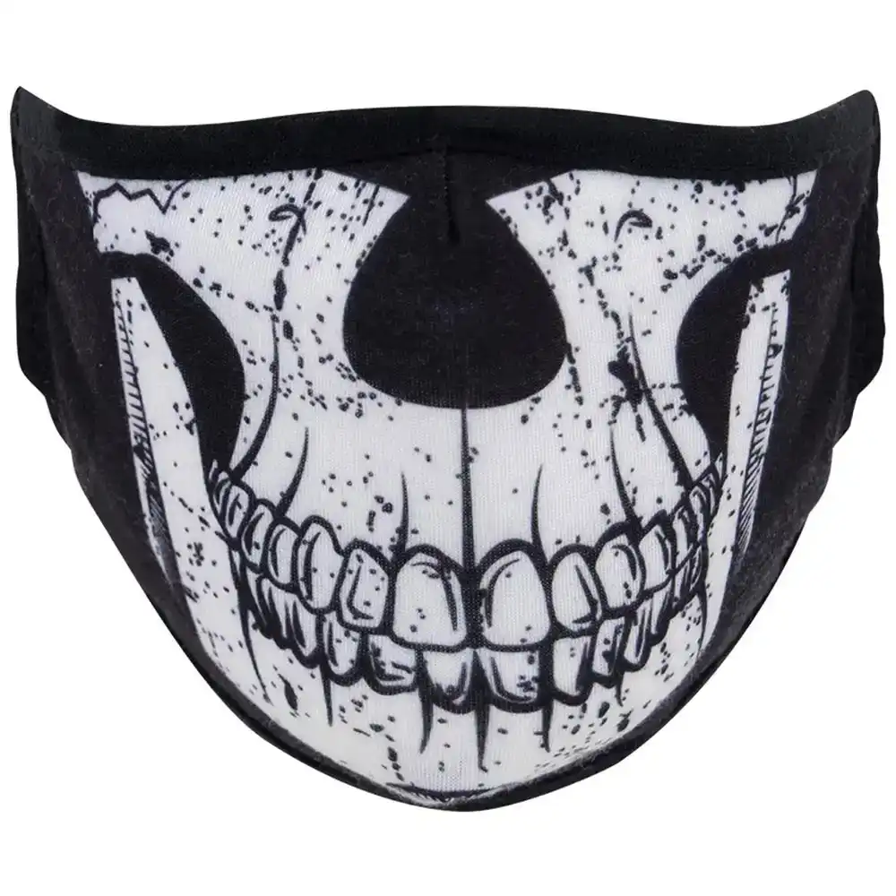 Half Skull 3-Layer Ear Loop Face Mask