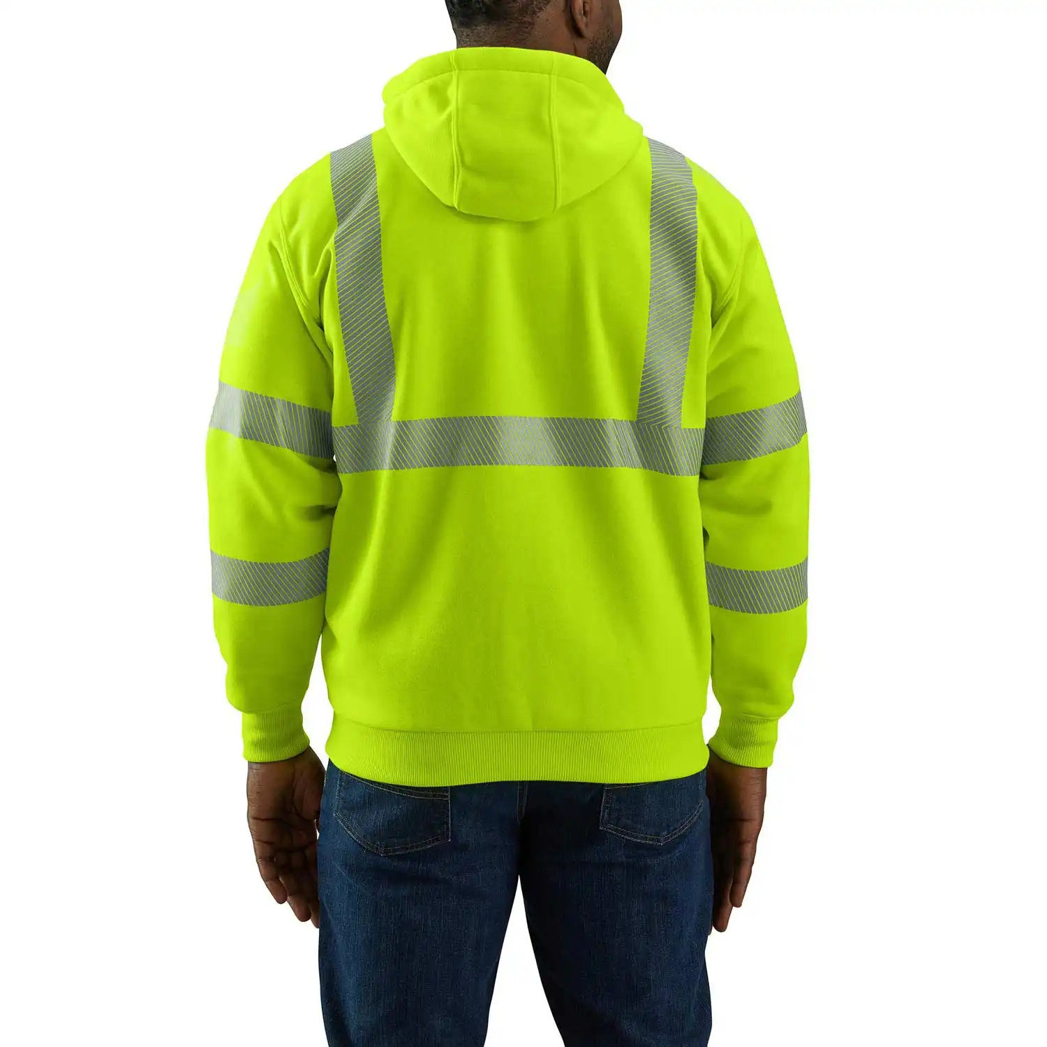 Alternative view of Carhartt High-Visibility Rain Defender Loose Fit Midweight Thermal Zip Class 3 Hooded Sweatshirt