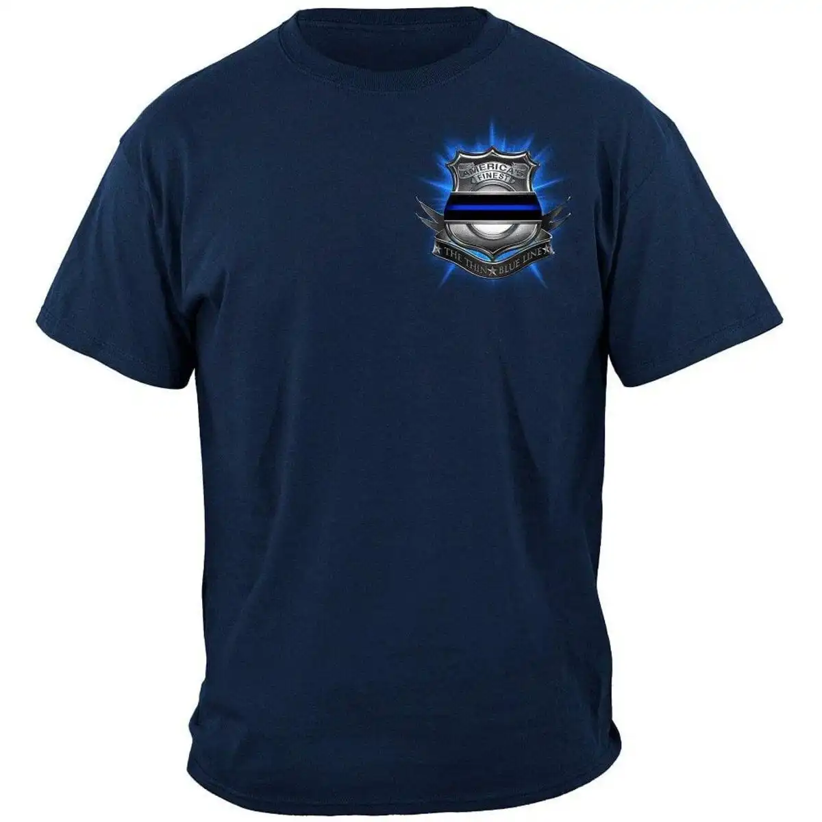 Alternative view of America's Finest Thin Blue Line Police T-shirt