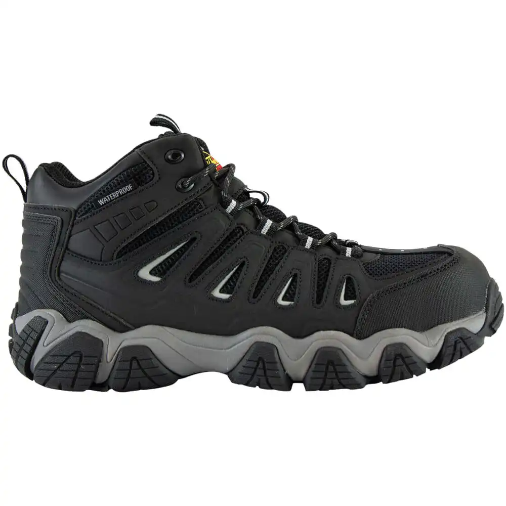Alternative view of Thorogood Crosstrex Mid Black/Grey Waterproof Composite Toe Men's Work Hiker - 804-6292