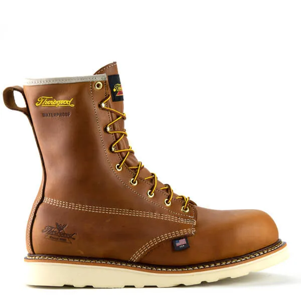 Alternative view of Thorogood American Heritage 8-inch Tobacco Composite Toe Wedge Sole U.S. Made Men's Work Boot - 804-4210