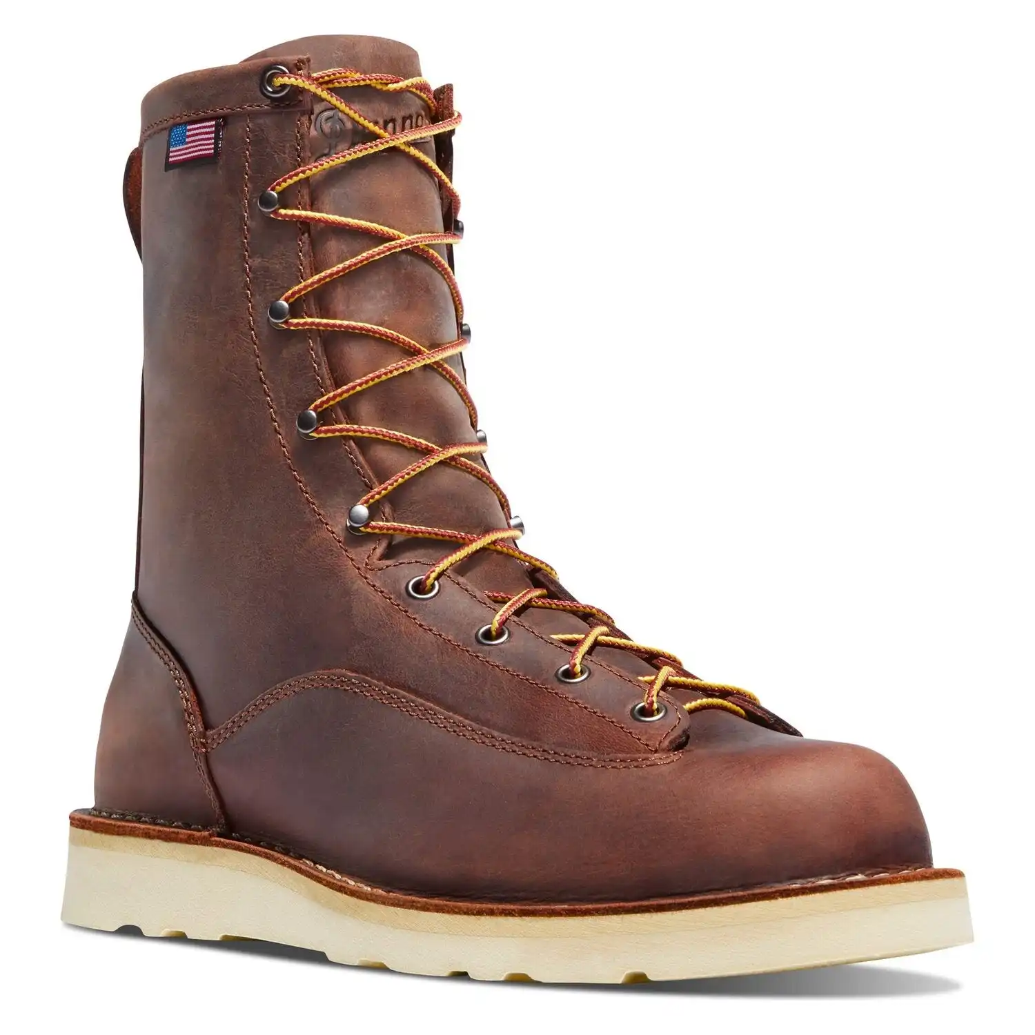 Alternative view of Danner Bull Run 8-inch Brown Vibram Cristy Plain Toe Work Boots - 15556