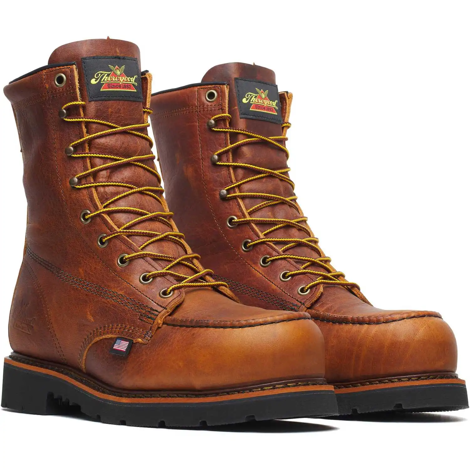 Thorogood American Legacy 8-inch Lava Safety Toe Moc Toe 90-Degree Sole American Made Men's Work Boot - 804-4232