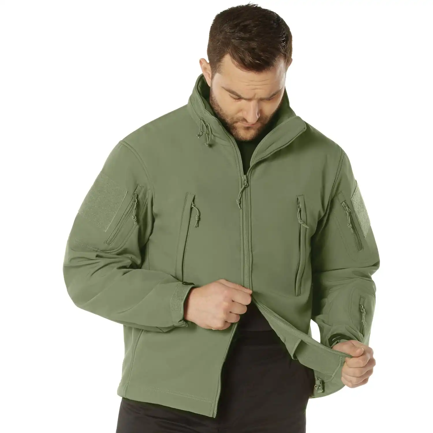 Alternative view of Special Ops Waterproof Olive Drab Soft Shell Jacket