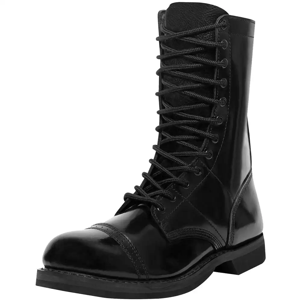 Alternative view of 10-Inch Polished Black Leather Military Jump Boot