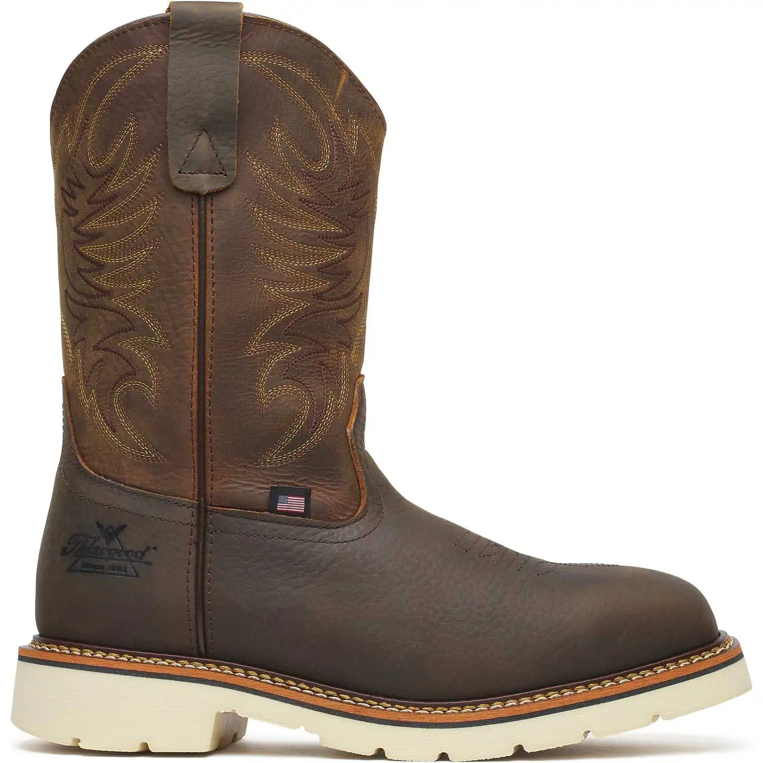 Alternative view of Thorogood Western Work Wellington 11-inch Steel Toe Square Toe Pull-On American Made Men's Work Boot - 804-4331