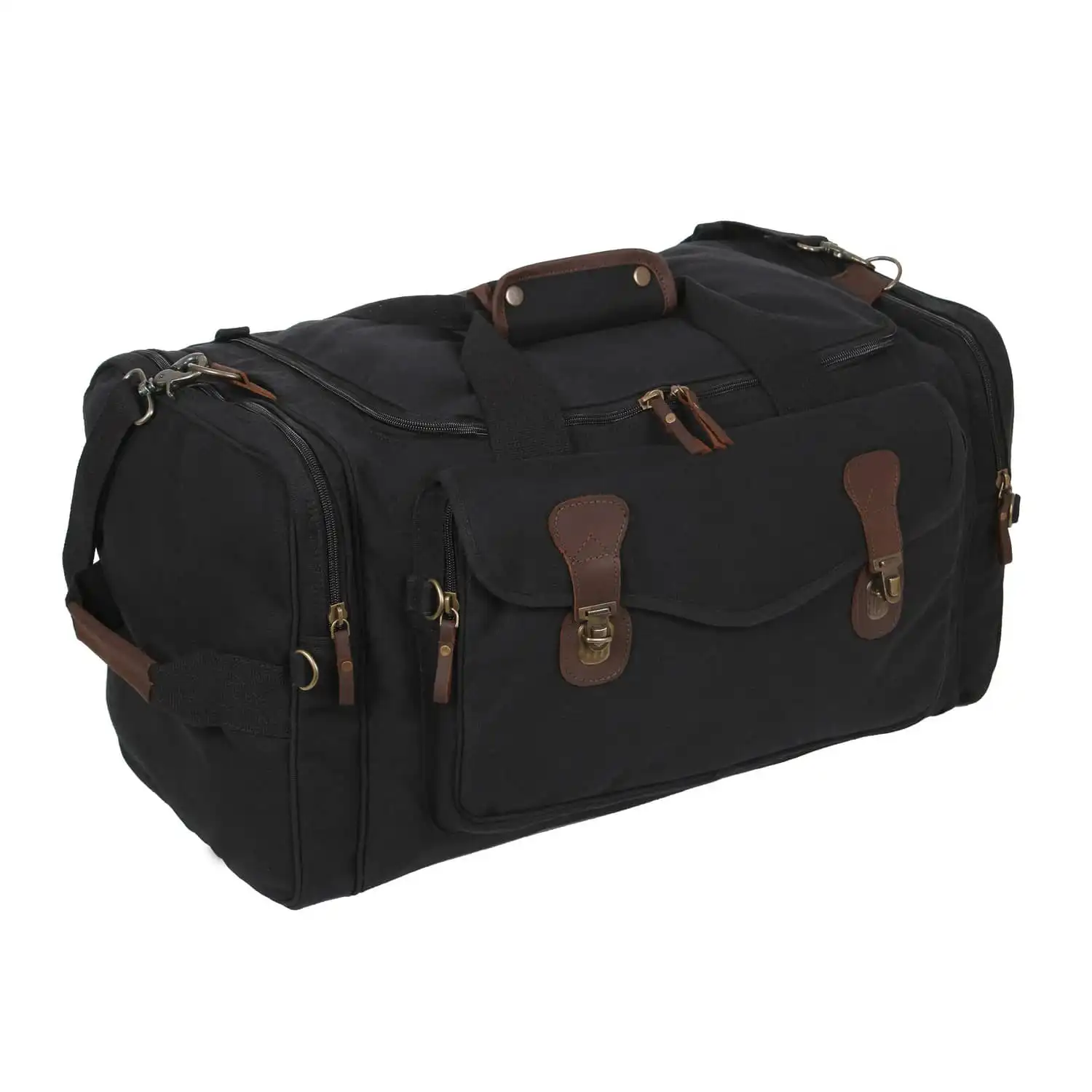 Black Canvas Long Weekend Bag
