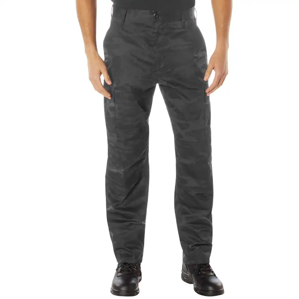 Alternative view of Midnight Black Camo Tactical BDU Cargo Pants