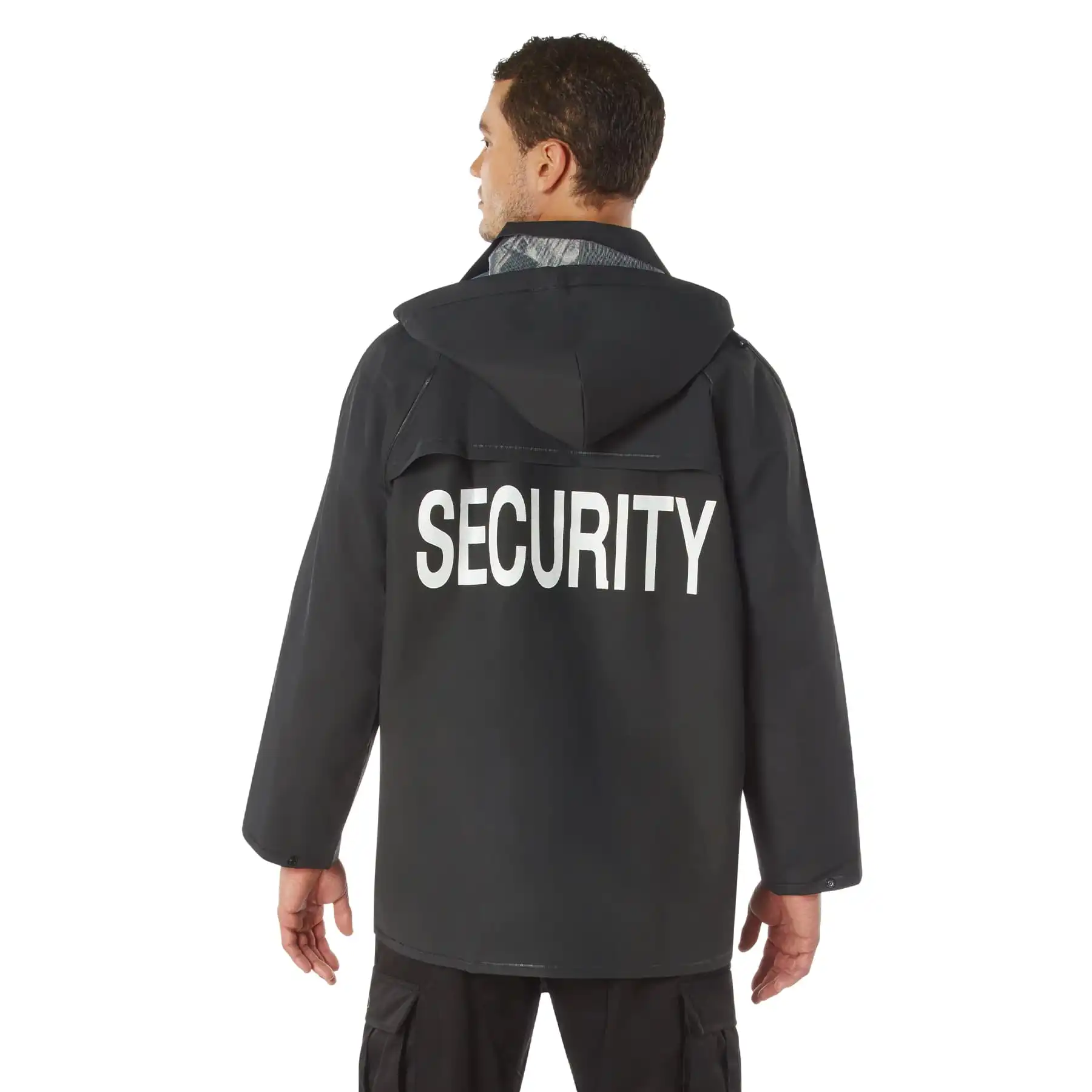 Alternative view of Black Double Sided Security Rain Jacket
