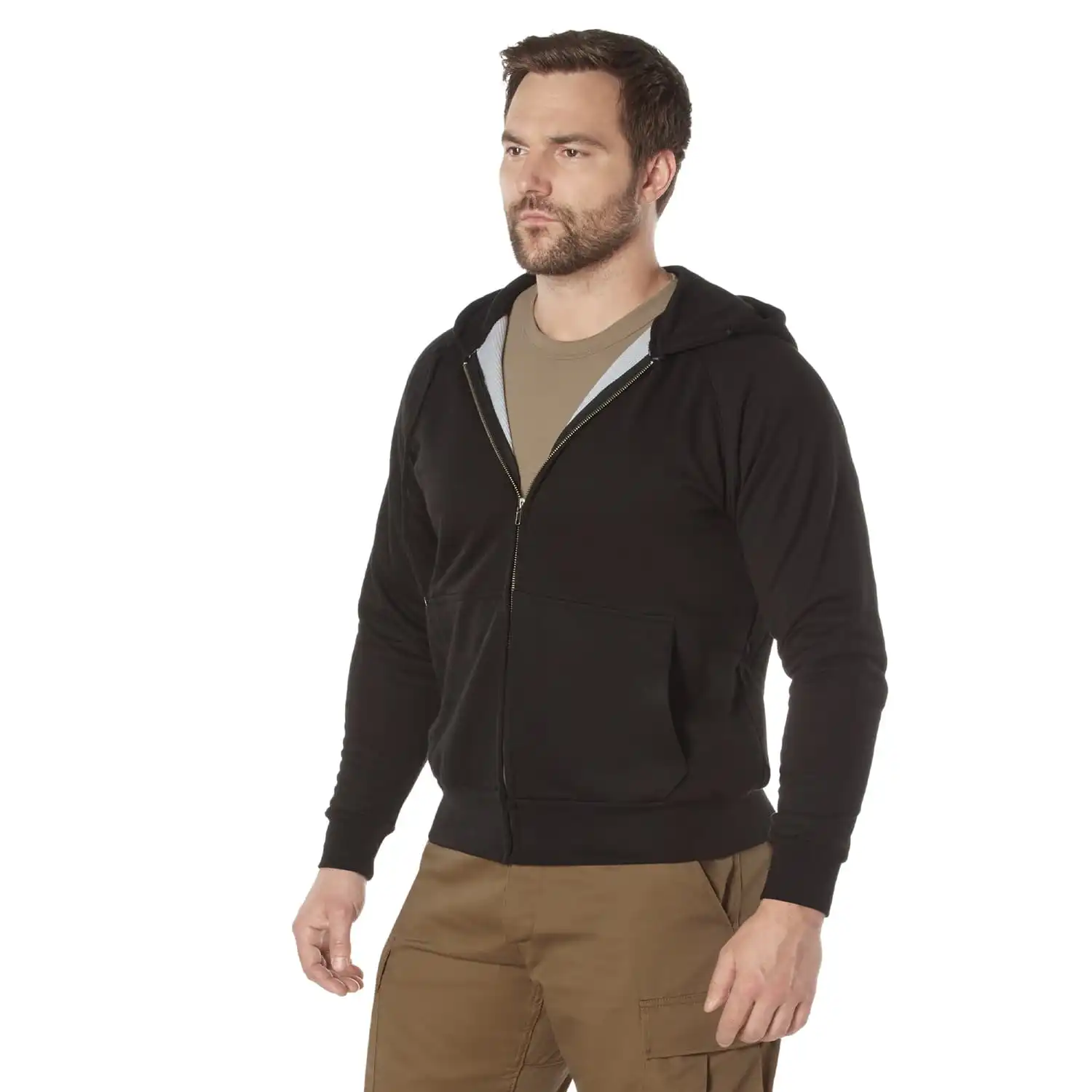Thermal Lined Zip-Up Hooded Sweatshirt