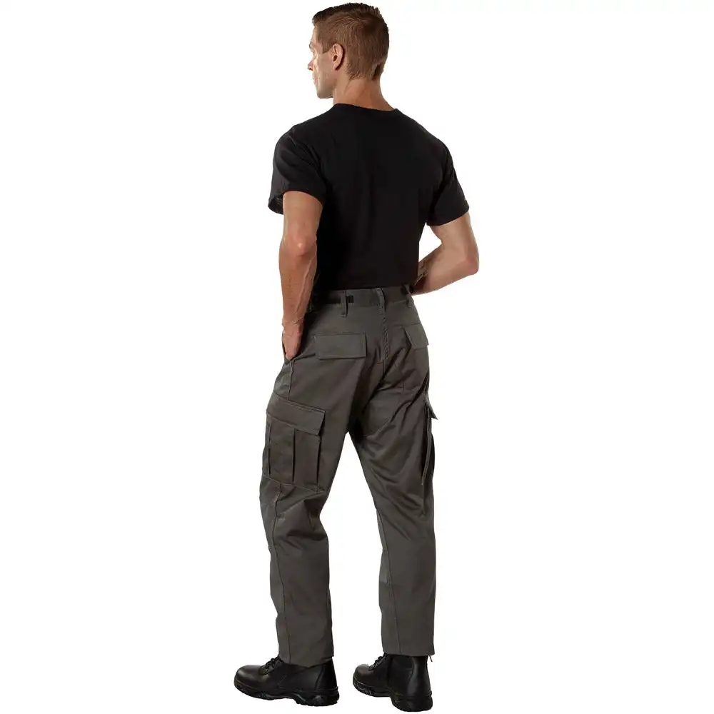 Alternative view of Charcoal Gray Basic BDU Military Cargo Pants