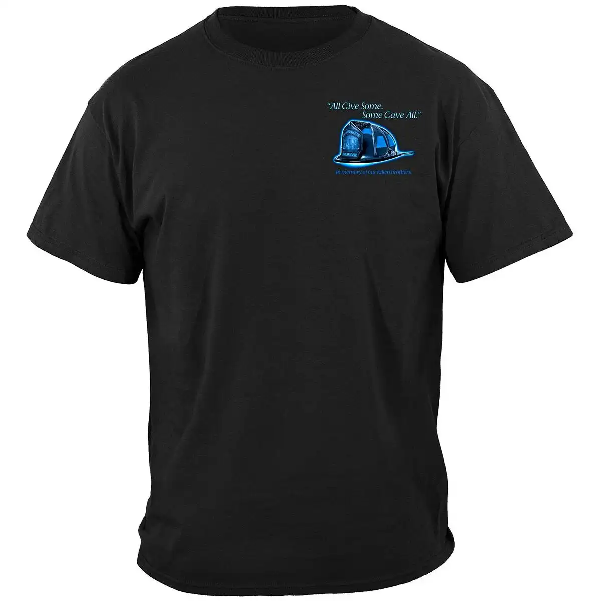 Alternative view of All Men are Created Equal Fallen Firefighter T-shirt - Black