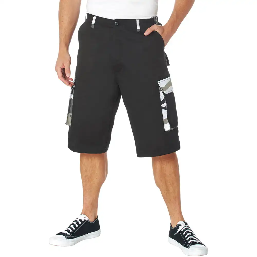 Alternative view of Black High Fashion BDU Shorts with City Camo Accents
