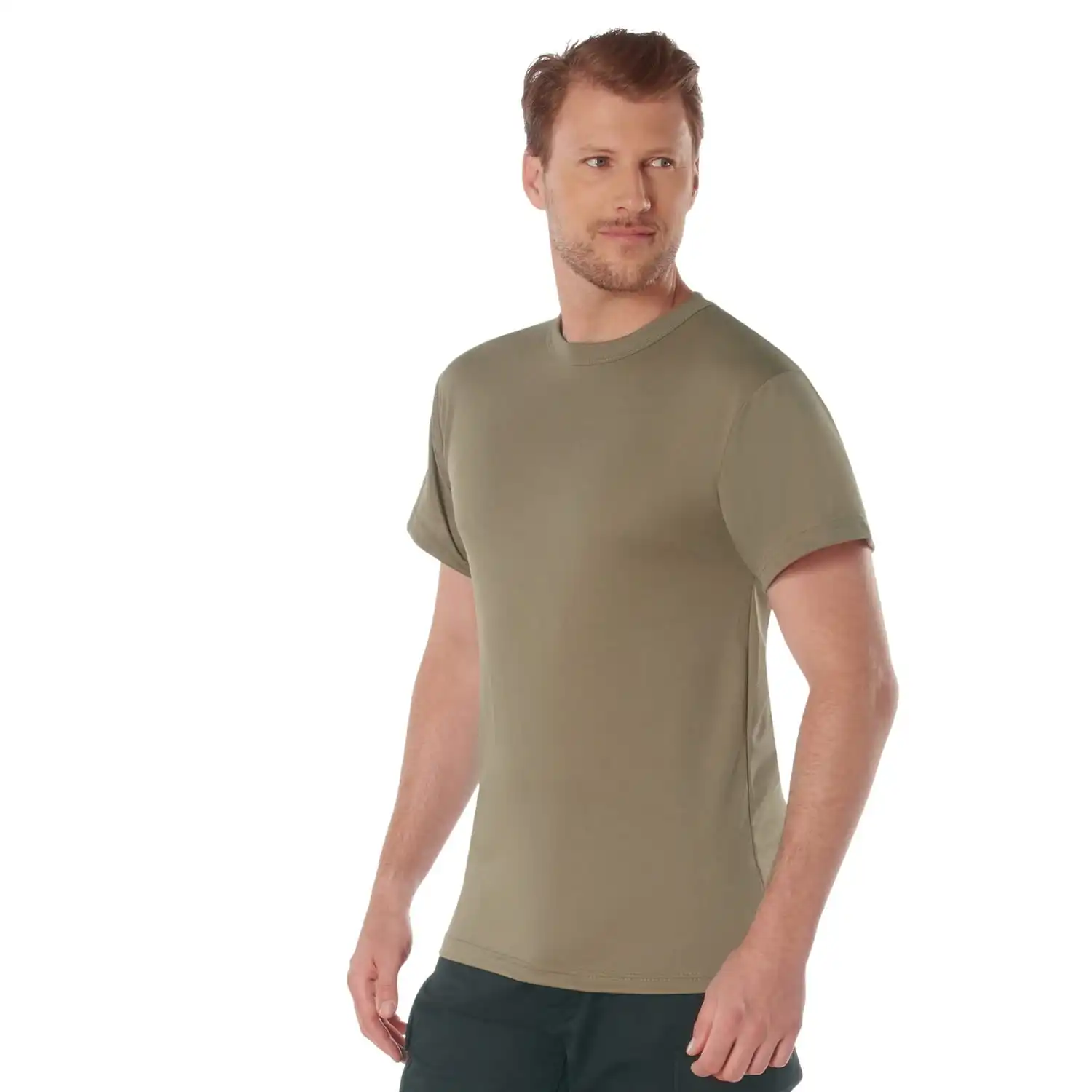 Quick Dry AR670-1 Compliant Coyote Moisture Wicking Performance T-Shirt