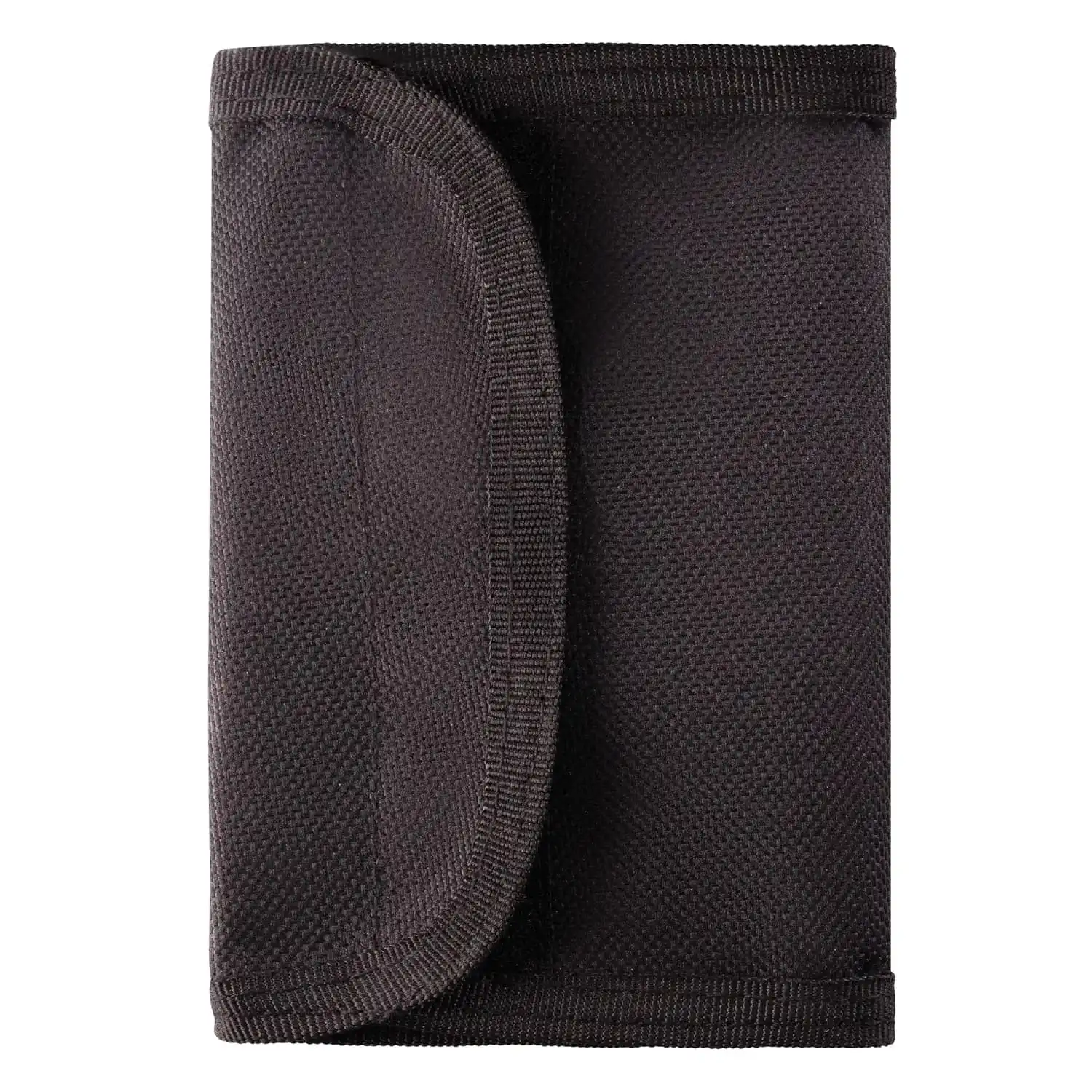 Deluxe Black Tri-Fold Wallet with Badge Holder