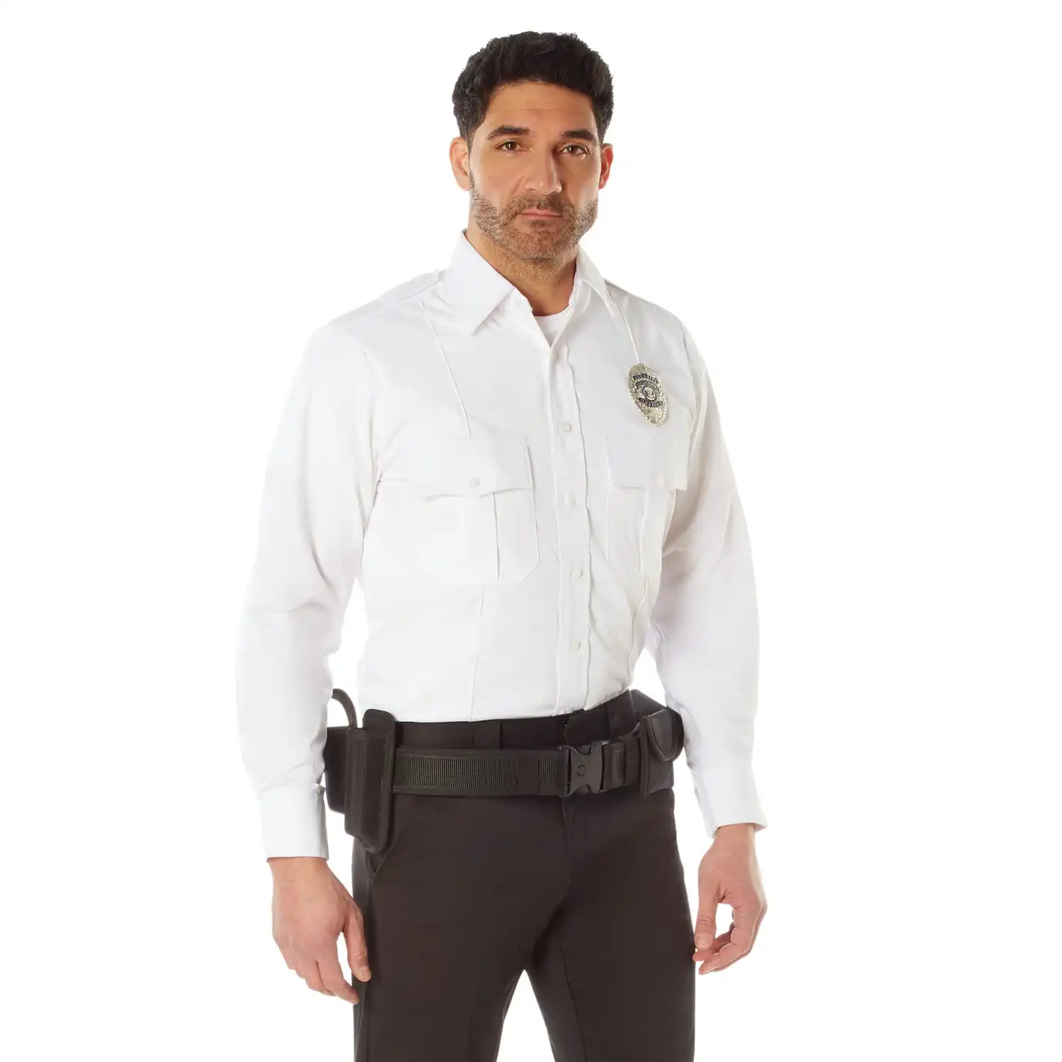 Alternative view of Genuine Police Issue White Long Sleeve Uniform Shirt