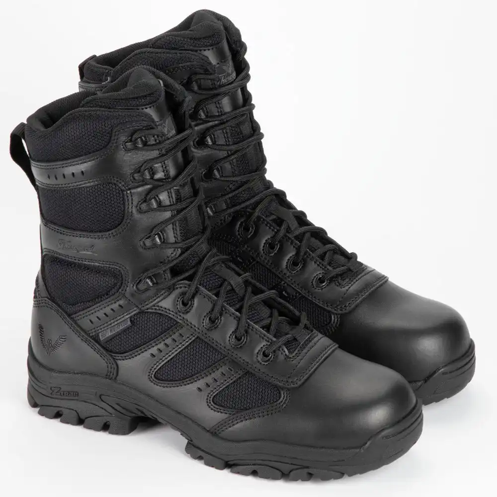 Thorogood The Deuce 8-inch Black Waterproof Polishable Side-Zip Tactical Boot - 834-6219