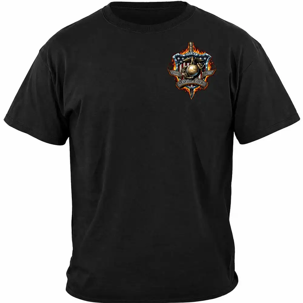 Alternative view of Once a Marine, Always a Marine - American Shield T-shirt