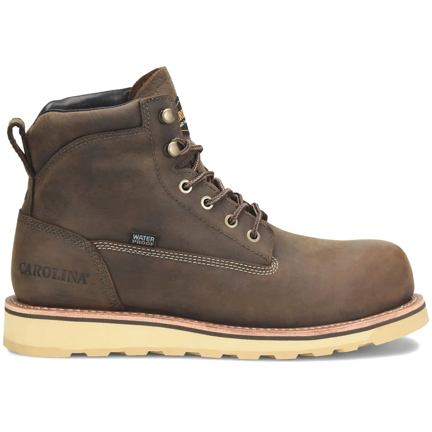 Alternative view of Carolina Staple Gun Brown Men's Waterproof Wedge Sole Composite Toe Work Boot