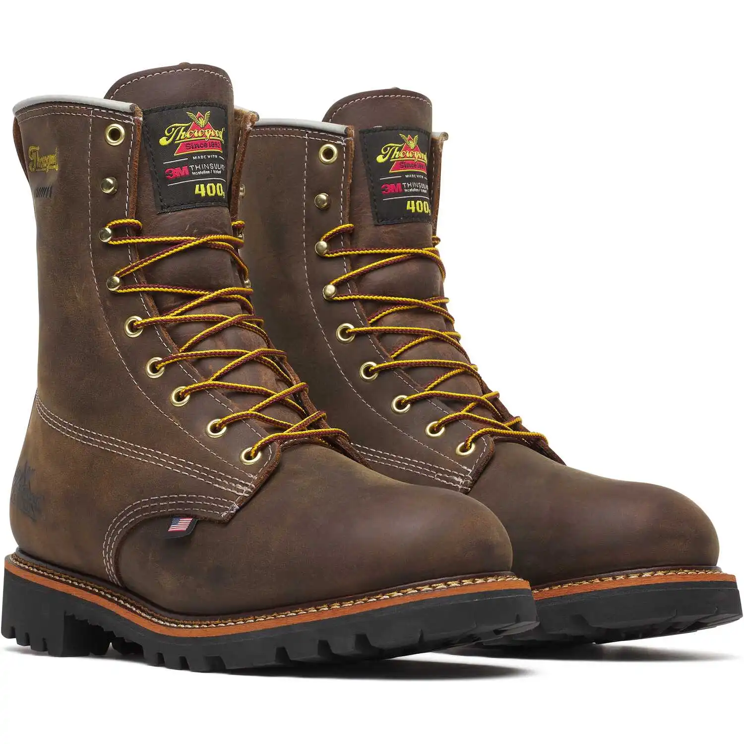 Thorogood American Legacy 8-inch Crazy Horse Waterproof Insulated Soft Toe Vibram Sole American Made Men's Work Boot - 814-4520